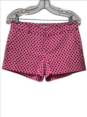 Banana Republic Light Pink Hot Pink & White Geometric Pattern Shorts – Size 2